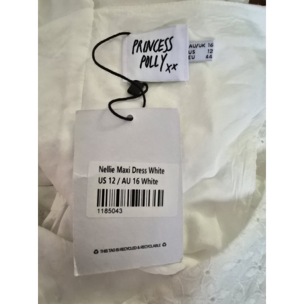 Princess Polly Nellie Anglaise‎ Maxi Dress Blue Size US 12 New - Picture 9 of 9